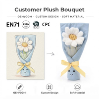 Peluches personnalisées OEM, bouquet de peluches apaisantes avec sachet aromatique intégré, poupée en peluche au design personnalisé, cadeau de marque