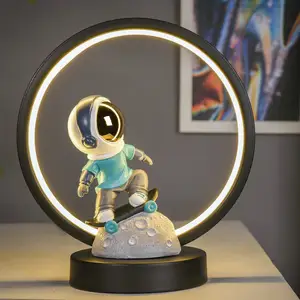 Creativo dormitorio de los niños astronauta escritorio TAMP decorativo 3D astronauta luz de noche para la decoración de la habitación de los niños