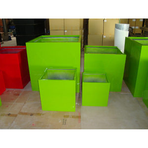 Lot de 7 jardinières d'extérieur en fibre de verre Pots de décoration de jardin avec design rond pour fleurs artificielles Utilisation intérieure/extérieure - Product Image 1