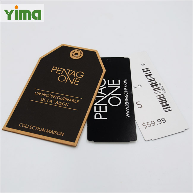 China Factory Custom Logo Hang Tag Brand Label Durable Paper Hang Tags for Shirts Shoes Bags