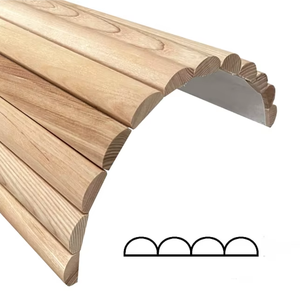 Pannello <span class=keywords><strong>in</strong></span> <span class=keywords><strong>Legno</strong></span> Scanalato Flessibile Naturale da 3 Metri, Impiallacciatura Tecnica <span class=keywords><strong>in</strong></span> Noce per Rivestimento Pareti e Banconi - Product Image 2