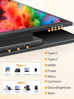 Monitor Táctil de 17.4 Pulgadas y 2.5K con Respuesta Táctil Ultra Rápida, Altamente Sensible y Sin Retrasos 2560x1600 QHD