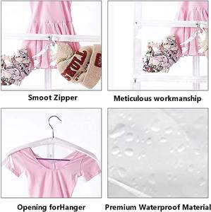 Vente en gros Sacs à vêtements pour enfants Sacs à vêtements transparents anti-poussière avec poches - Product Image 4