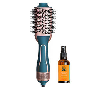Lisseur ionique électrique professionnel <span class=keywords><strong>ENZO</strong></span>, peigne à air chaud volumateur, sèche-cheveux brosse en une seule étape - Product Image 2
