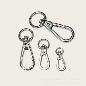 Zinc Alloy Metal Keychain Swivel <b>Snap</b> <b>Hook</b> 24mm 32mm 41mm 53mm Round Shape Bag Hardware Accessory - Product Image 3