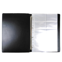 OEM <strong>Best</strong> <strong>Selling</strong> Black PU Leather Business <strong>Card</strong> Hold Book 200 <strong>Card</strong> Slots <strong>Name</strong> <strong>Card</strong> Holder Book Custom Embossed logo PVC Cover