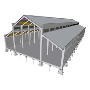 Bâtiments à ossature métallique préfabriqués, hangars industriels lourds, entrepôts, kits de bâtiments métalliques pour usines à vendre - Product Image 4