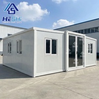 Maison préfabriquée extensible en conteneur de 40 pieds, 30 pieds, 20 pieds, préfabriquée, en acier léger, cuisine, appartement pour grand-mère