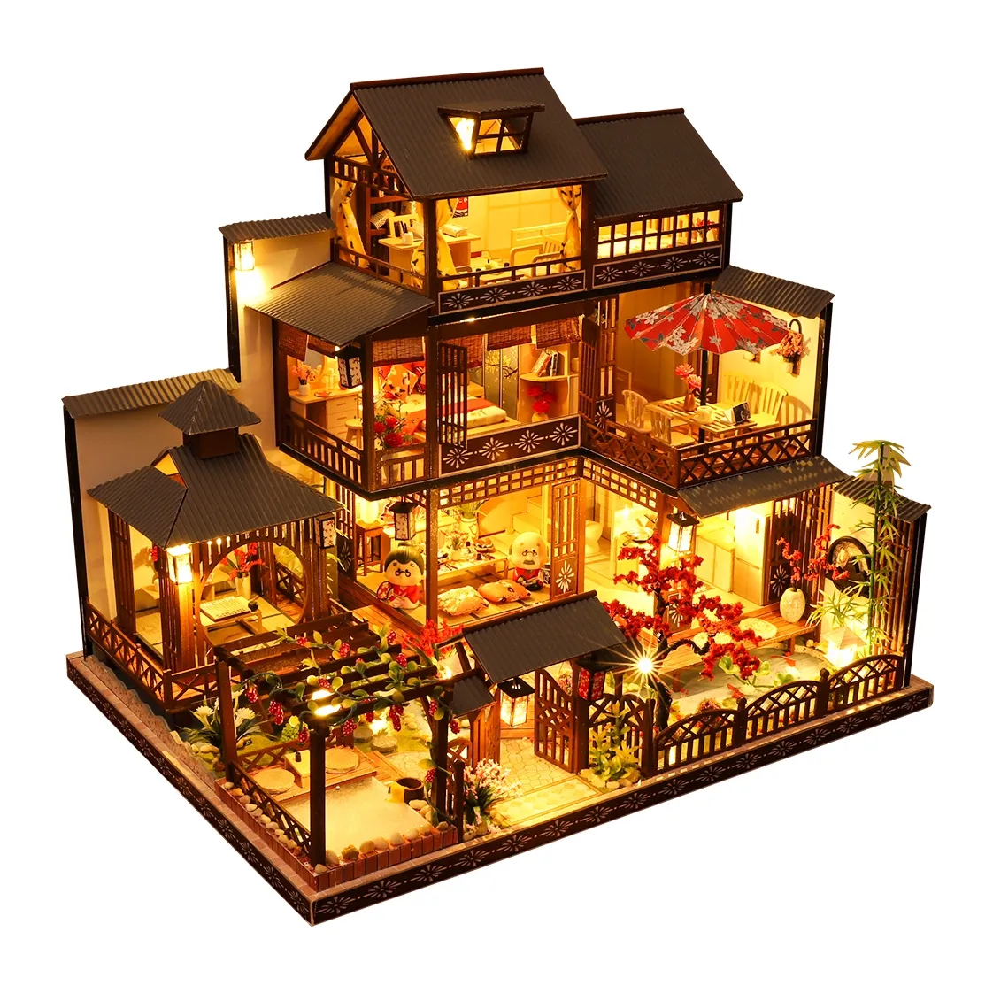 High Quality 3D Handmade Art Collections DIY Doll House Children Educational Toys Wooden Dollhouse