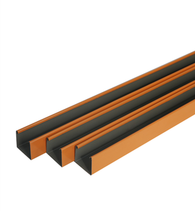 Rails de tête et de base pour stores vénitiens industriels en métal, 2,5 cm et 5 cm, design uni, pour fenêtre française électrique, étanches et durables, qualité usine - Product Image 1