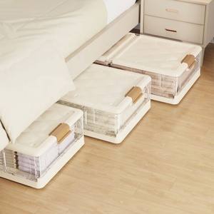 Boîte <span class=keywords><strong>de</strong></span> <span class=keywords><strong>rangement</strong></span> multifonctionnelle empilable <span class=keywords><strong>sous</strong></span> le <span class=keywords><strong>lit</strong></span> en <span class=keywords><strong>plastique</strong></span> pliable avec couvercle - Product Image 6
