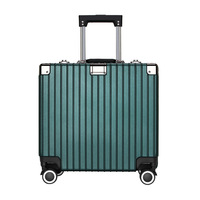 Silencieux 18-20 pouces boîte de voyage en aluminium cadre étui Pack coffre ouverture avant ABS embarquement bagages pour hommes femmes mot de passe valise