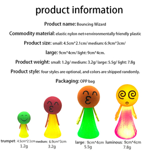 2023 новые игрушки с шариковым шариком, Подарочные выражения, сжимание, хип-хоп, джампинг-кукла со светом, развивающая игра, антистресс, детская игрушка - Product Image 6