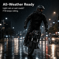 Existencias en EE. UU. Carga Rápida F18 Autonomía de 150 km Motor Potente Impermeable IPX6 Monociclo Eléctrico Inteligente de Equilibrio Auto-Balanceado EUC