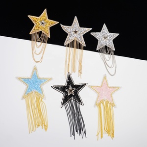 <span class=keywords><strong>Patch</strong></span> étoile étincelante patchs coeur bling bling à fond plat Hotfix Applique strass pour accessoires de vêtement - Product Image 5