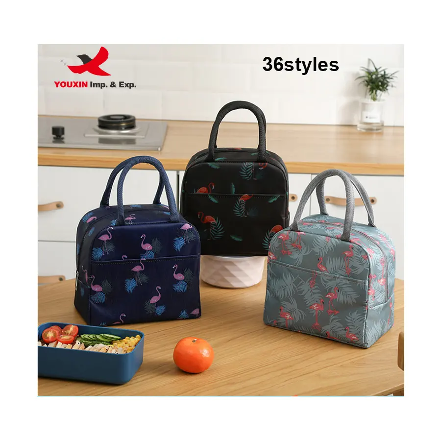 Portable Lunch Bag Waterproof Insulated Canvas Cooler Bag Thermal Food Picnic lunch bag for kids