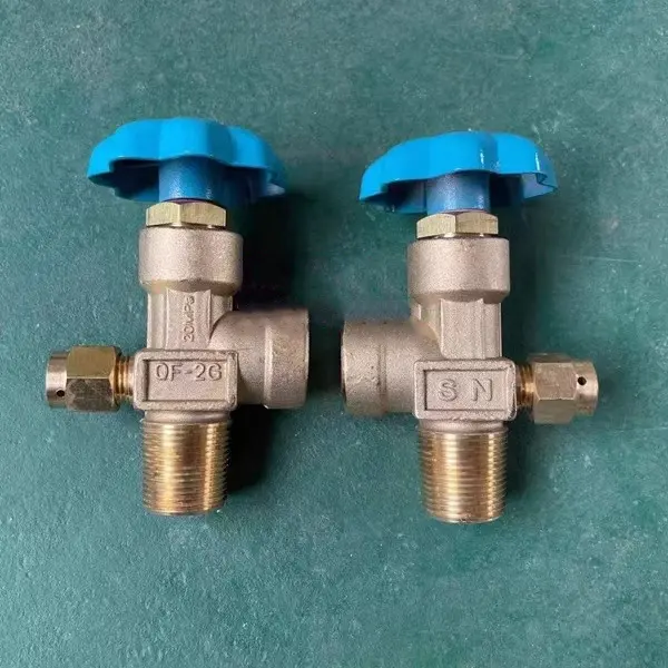 China gas valve cilindro valvula nitrogen oxygen Co2 high pressure QF-2G valve for gas cylinder brass manufacturer