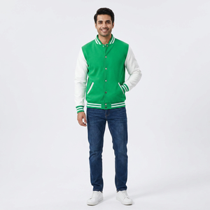 Custom High Quality Cotton Varsity <b>Jackets</b> Plus Size Waterproof Feature <b>Winter</b> Season Embroidered <b>Leather</b> Printed Varsity <b>Jacket</b> - Product Image 1