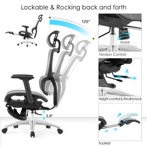 Silla ejecutiva reclinable ergonómica para oficina ejecutiva, silla ejecutiva de malla moderna de lujo - Product Image 3
