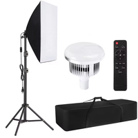 Photographie 50*70cm Softbox 2M Stand Led Ampoule Lumière LED Soft Box Studio Video Light Kit pour Photo Live Streaming