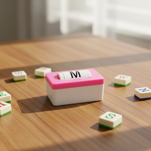 Tuiles de <span class=keywords><strong>Mahjong</strong></span> en plastique de style américain, colorées, grandes (43mm), avec symboles de direction du vent (Orient, Sud, Ouest, Nord) et de maison (E, S, W, N) - Product Image 4