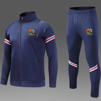 Ensemble de survêtement pour homme avec logo personnalisé, demi-zip, séchage rapide, évacuation de la transpiration, léger, respirant, vente en gros