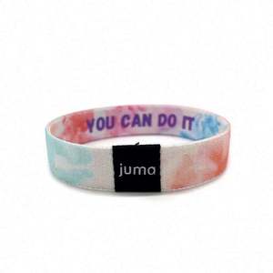 Pulsera Elástica Personalizada con Correa de Banda Elástica, Etiqueta Tejida por Sublimación, Diseño para Conciertos y Festivales de Música, Directo de Fábrica - Product Image 2