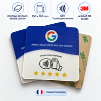 Custom PVC Carte NFC Avis Google Sans Contact avec QR Code Imprimé pour Commerce Magasin et Restaurant