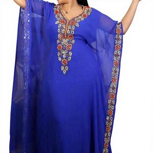 Kaftan marocain traditionnel musulman perlé, robe longue décontractée avec extensibilité quadridirectionnelle, taille et couleur personnalisables, nouveau design 2022 - Product Image 1