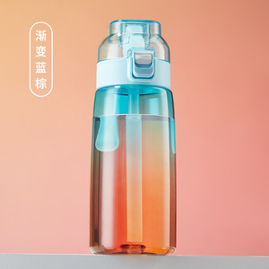 Bouteille d'eau parfumée 500 ml avec paille anti-fuite pour enfants, sportifs et étudiants - Product Image 1