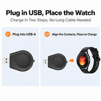 Chargeur magnétique USB-A SIKAI pour montre Xiaomi Watch 5 S5 S4 S3 S2 et Watch 2 Pro, adaptateur de voyage compact, batterie externe pour ordinateur portable