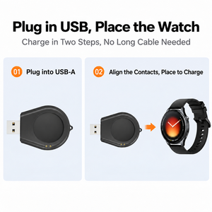 SIKAI USB-A เครื่องชาร์จนาฬิกา<span class=keywords><strong>แบ</strong></span>บแม่เหล็กสำหรับนาฬิกาเสี่ยวมี่ 5 S5 S4 S3 S2 และนาฬิกา 2 โปรอะแดปเตอร์เดินทางขนาดกะทัดรัดพาวเวอร์<span class=keywords><strong>แบ</strong></span>งค์แล็ปท็อป - Product Image 4