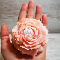 Cetakan silikon lilin Peony 3D DIY cetakan batu wangi plester lilin aromaterapi bunga kreatif