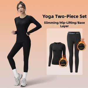 Зимний спортивный костюм для мужчин: велюровая быстросохнущая одежда, термобелье, высокоэластичные облегающие тренировочные штаны для фитнеса - Product Image 6