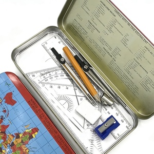 Juego de 9 Piezas de Material Escolar de Geometría Profesional a Precio de Mayoreo, con Lápiz, Regla y Compás para Dibujo - Product Image 4