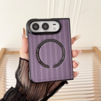 Vente en gros d'usine, étui de téléphone portable pliable de luxe en PU antichoc pour iPhone 14 Plus Duo