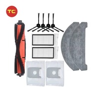 Kit d'accessoires pour aspirateur robot compatible avec Xiaomis Roidmi EVE Plus, brosse principale, brosse latérale, filtre, sac à poussière, pièces de rechange