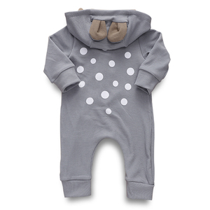 Combinaison pour bébé avec motif de lapin de dessin animé, en coton, pour fille et garçon, manches longues, à capuche, vêtements d'hiver pour tout-petits - Product Image 5