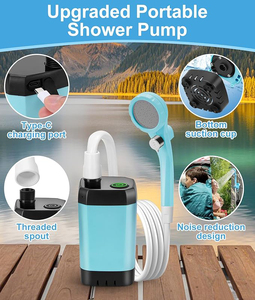 Bomba de <span class=keywords><strong>Ducha</strong></span> Eléctrica Portátil USB de 4500/6000/7800mAh con Pantalla Digital de PVC, Montada en el Suelo, para Campamentos, Escalada, 10L/20L - Product Image 3