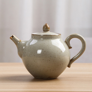Retro Japanese Simple Creative Tracing Gold Rough Pottery Pottery <b>Teapot</b> - Product Image 3
