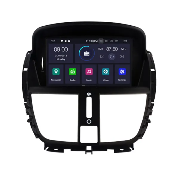 Doppio 2 din 7 pollici gps per auto di navigazione multimediale stereo video lettore dvd peugeot 207 android car radio