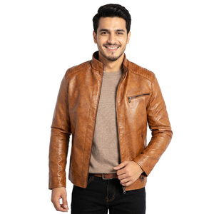 Customized StyleThick Goatskin Vintage <b>Jacket</b> Motorcycle Genuine Leather Cloth Men's Coat Real <b>Sheepskin</b> <b>jacket</b> for men - Product Image 1
