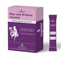Aegwelwell OEM Poudre d'Inositol et de D-Isocitrol avec Ashwagandha, Vitamine D et Acide Folique – Sachet de Poudre à Boire à l'Inositol