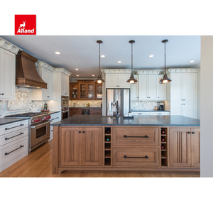 AllandCabinet American Framed Flush Inset Armarios de cocina Diseño de dos tonos Gabinetes de cocina de madera maciza con panel de puerta empotrada - Product Image 1