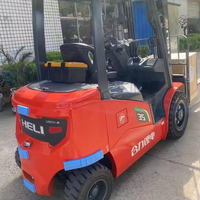 Chariot élévateur à batterie au lithium mini 2-3,5T, chariot élévateur électrique Li-ion 3 tonnes HELI 4 roues avec déplaceur latéral et accessoire mât conteneur