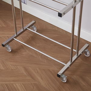 Étagère de rangement commerciale en acier inoxydable avec roulettes pour salon de coiffure et station de lavage de voiture - Conception verticale du sol au plafond - Product Image 4
