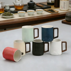 Caneca de Chá de Cerâmica com Tampa 15oz, Segura para Lava-Louças, Ecológica, para Uso Doméstico e no Escritório, com Separação de Chá, Lembrança - Product Image 1