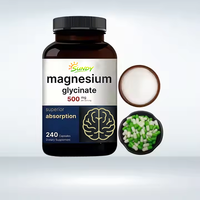 Capsules de Magnésium Glycinate Complexe 300mg pour l'Énergie et la Santé Musculaire, Compléments Alimentaires à Base de Plantes, Prise en Charge OEM/ODM