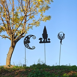 Art Ornaments Patio Home Gardens for Flowers Decorative Signs Own Pathway Thanksgiving <b>Bee</b> Make Pots Set Garden Ornaments Metal - Product Image 2