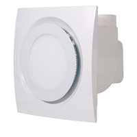 Vente en gros 100-150mm Salle de bain Douche Cuisine Montage mural Obturateur Ventilation Ventilateur extracteur d'air avec éclairage LED